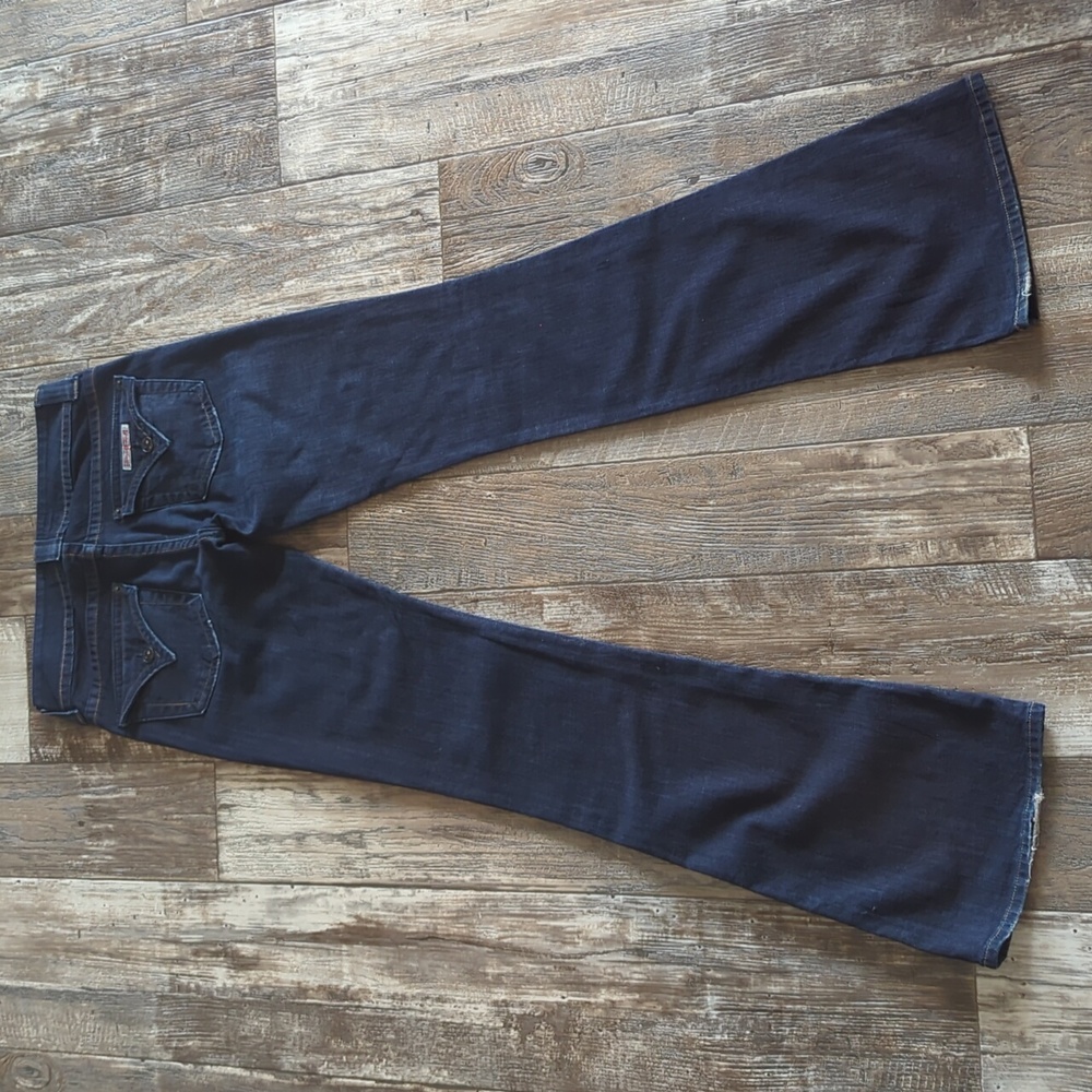 HUDSON"Rebel" Signature bootcut darkwash jeans #W170DHK sz 26x35.5L TALL euc - Picture 4 of 14